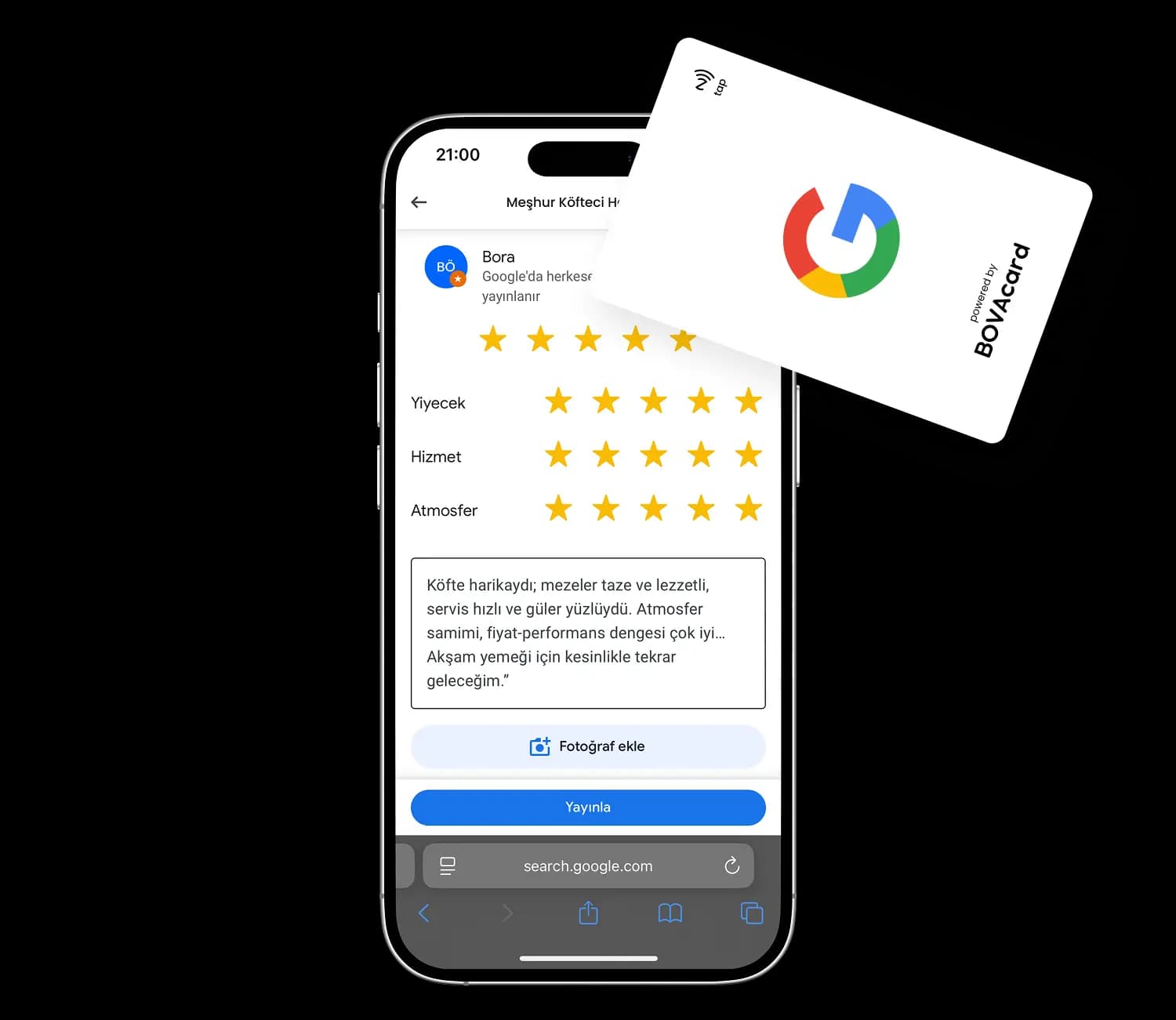 Google 리뷰 카드 - Touch